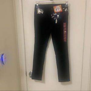 Girl’s Knit Denim Jeans, Girls Black Jeans, Black Sequin Jeans